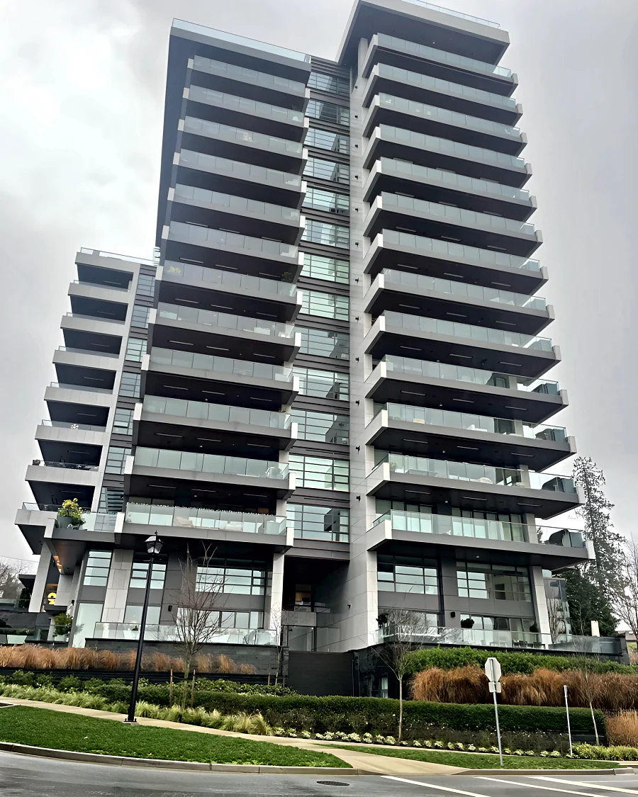 The residential tower at 2289 Bellevue Avenue, West Vancouver, whose parkade West Pacific coated for Cressey Development Group